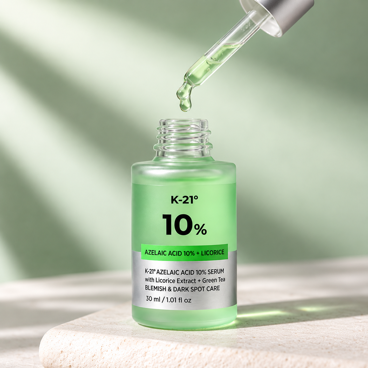 Azelaic Acid Serum for a brighter, more even-looking skin tone.